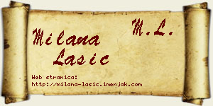 Milana Lašić vizit kartica